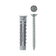 Fischer 04419 Confezione 4 Tasselli Universali in Nylon Sx D. 10mm con Vite Croce Pz
