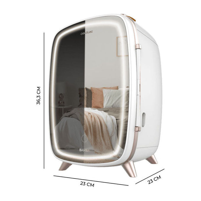 Cecotec 04441 CoolingBeauty 6000 Mirror Mini frigorifero 6 L raffreddamento fino a 10 °C colore Bianco