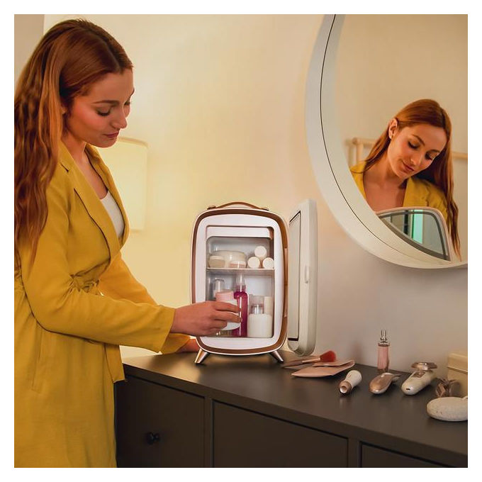 Cecotec 04441 CoolingBeauty 6000 Mirror Mini frigorifero 6 L raffreddamento fino a 10 °C colore Bianco