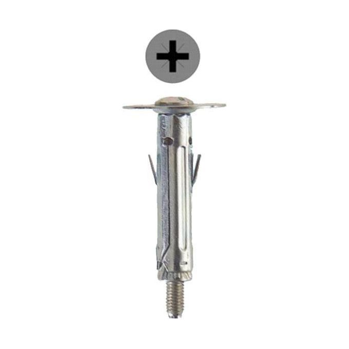 Fischer 04474 Confezione 4 Tasselli Universali in Acciaio D. 9mm con Vite e Rondella