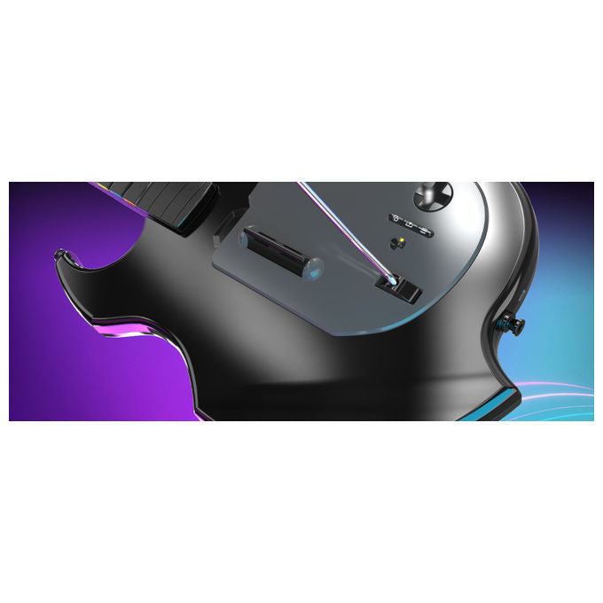 PDP 049-034-BK Riffmaster Chitarra Wireless per Xbox One Series S Series X PC D-pad Joystick Analogico Jack Audio 3,5 mm Batteria Ricaricabile 36 h colore Nero Grigio