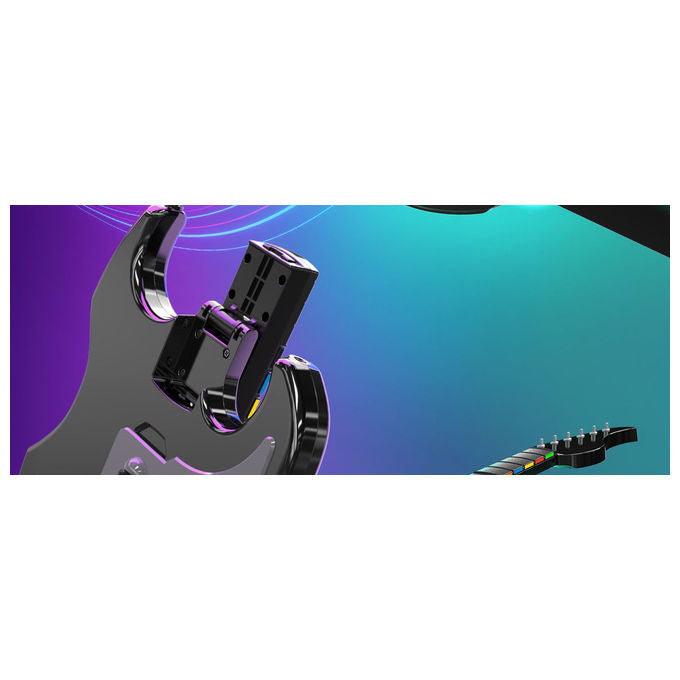 PDP 049-034-BK Riffmaster Chitarra Wireless per Xbox One Series S Series X PC D-pad Joystick Analogico Jack Audio 3,5 mm Batteria Ricaricabile 36 h colore Nero Grigio