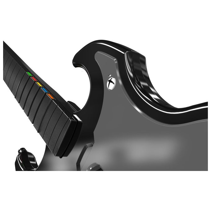 PDP 049-034-BK Riffmaster Chitarra Wireless per Xbox One Series S Series X PC D-pad Joystick Analogico Jack Audio 3,5 mm Batteria Ricaricabile 36 h colore Nero Grigio