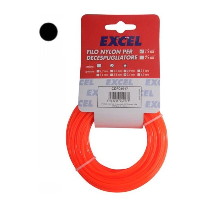 Excel Filo Nylon Tondo 3,3mm 15mt