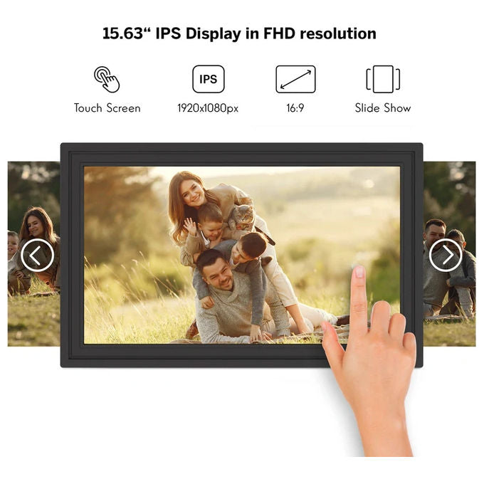 Thomson F15 Cornice Digitale Smart 15.6'' Full HD IPS Touch Screen Wi-Fi 32 GB colore Nero