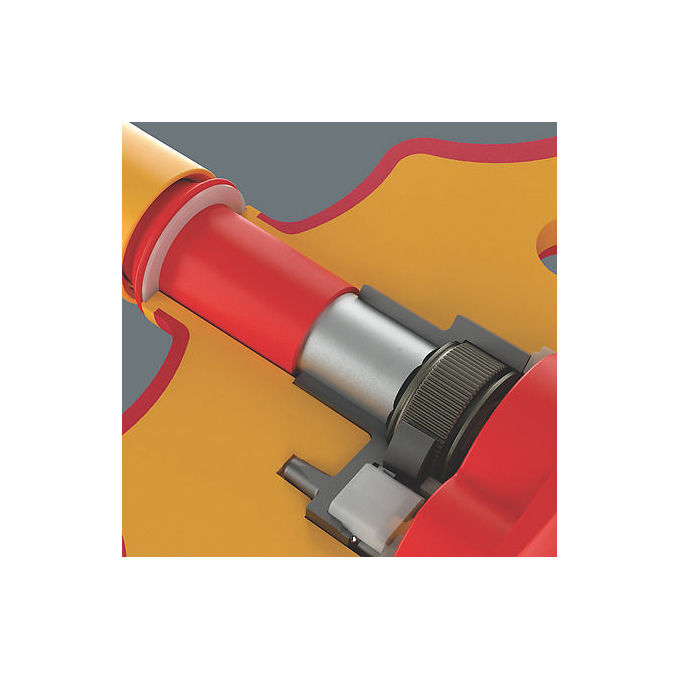 Wera 410 I VDE A RA Cacciavite a manico a T con cricchetto e isolamento VDE per bussole da 1-4 pollice lunghezza lama 130 mm colore Nero