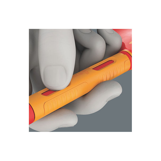 Wera 410 i VDE B RA VDE Impugnatura a T con Funzione Cricchetto per Bussole da 3-8'' Isolata VDE Meccanismo a Denti Fini Testata a 10000 V colore Nero