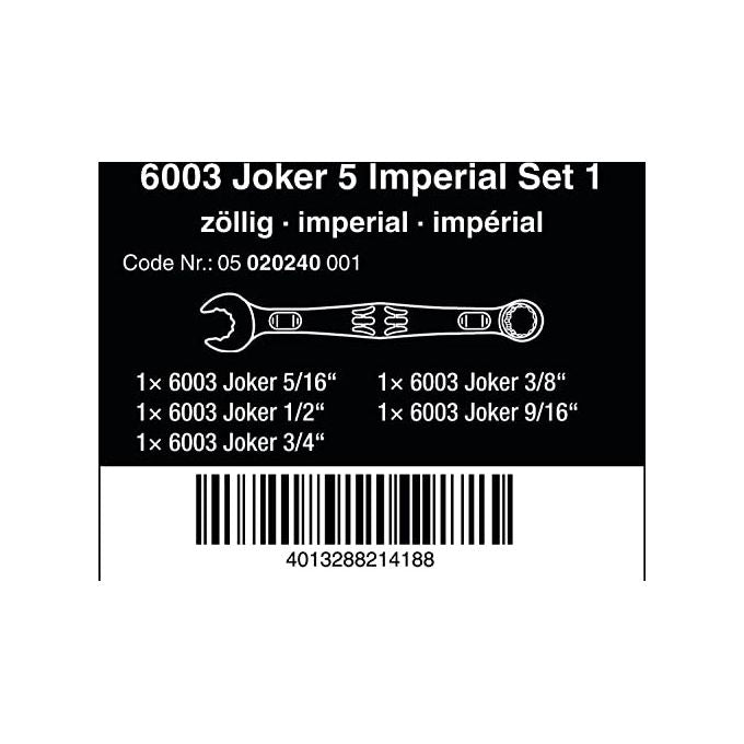 Wera 6003 Joker 4 kit 1 Assortimento Chiavi Combinate