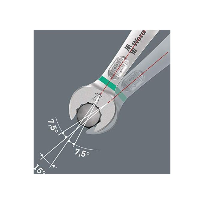 Wera 6003 Joker 15 Set Assortimento Chiavi a Forchetta e Poligonali Metrico 15 Pezzi