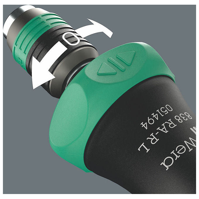 Wera 05051531001 Kraftform Kompakt 60 RA-R Set cacciaviti 17 pezzi con cricchetto e custodia pieghevole colore Nero