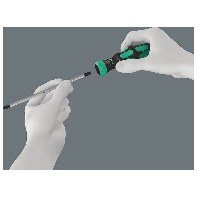 Wera 05051540001 Kraftform Kompakt Vario Zestaw Wkr?taków z Funkcj? Grzechotki 7-sztukowy z 6 Trzpieniami Dvustronnymi 175 mm R?koje?? z Gniazdem Sze?ciok?tnym 6 mm Waga 0.22 Kg colour Czarny