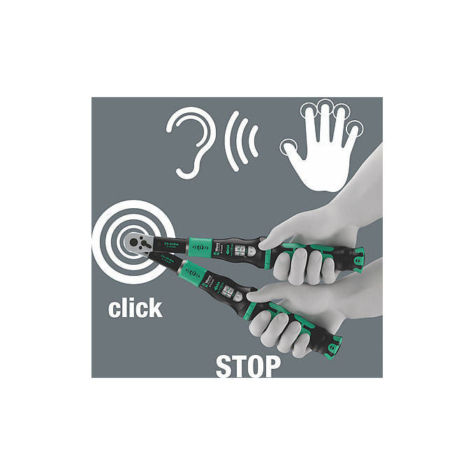 Wera 05075690001 Click-Torque Lock A 5 Chiave dinamometrica Meccanica 2,5 - 25 Nm Precisione ± 4% colore Nero Verde