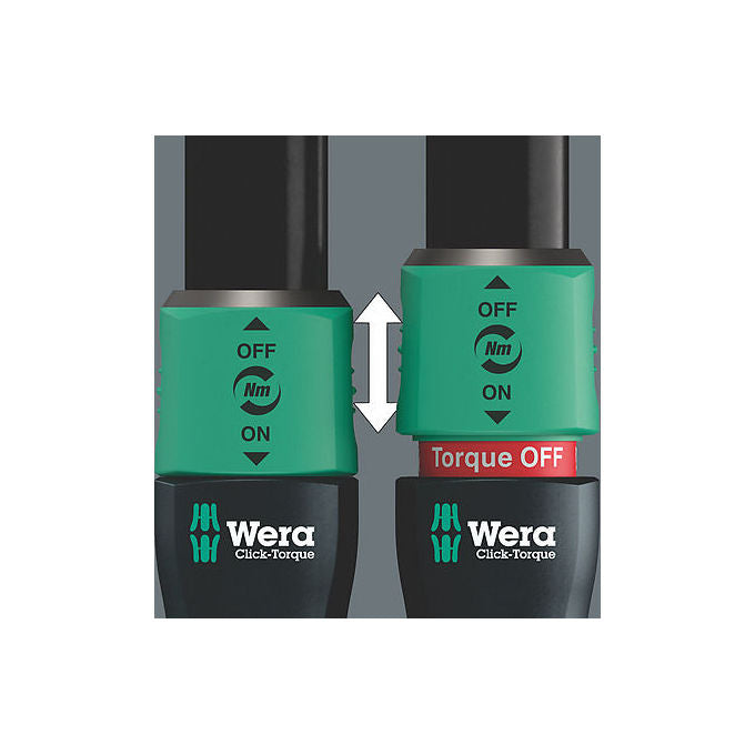 Wera 05075695001 Click-Torque Lock C 3 R-L Chiave dinamometrica 40-200 Nm con blocco e cricchetto reversibile colore Nero-Verde