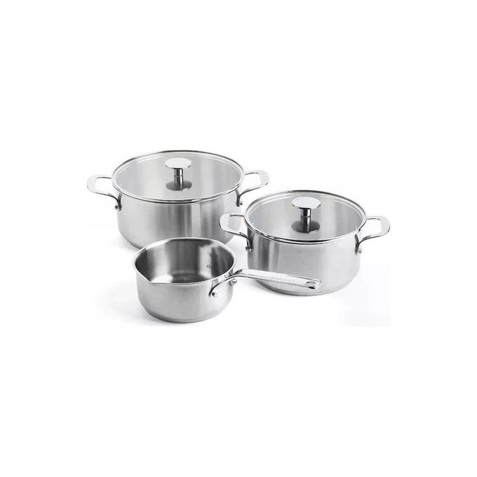 KitchenAid KI-CC005088-001 Batteria Pentole in Acciaio Inox Antiaderente a 3 Strati Colore Acciaio Spazzolato