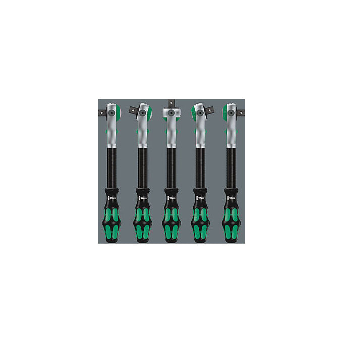Wera 05150112001 8000 C Zyklop Set di chiavi a cricchetto 1-2'' 31 pezzi meccanismo 72 denti capacita' 24 Nm colore Nero Verde Acciaio