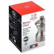 Peugeot 3304000 Bistro Chef Salzmühle regolabile per sale grosso secco acciaio inossidabile altezza 10 cm colore Acciaio