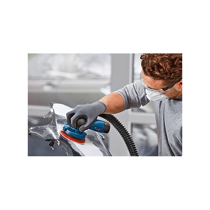 Bosch 0 601 372 100 GEX 12V-125 Professional Levigatrice rotoorbitale a batteria 12 V 10000 giri-min Velcro colore Nero Blu Rosso