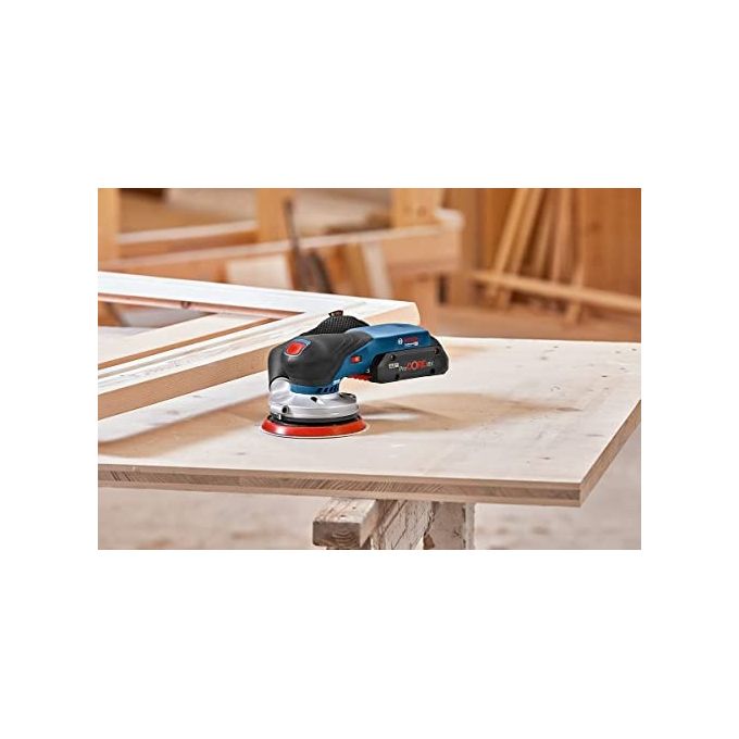 Bosch 0 601 372 201 GEX 18V-125 Professional Levigatrice orbitale casuale Motore brushless Velocita' 6000-10000 giri-min Colletto 125 mm Velcro colore Nero Blu Grigio Rosso
