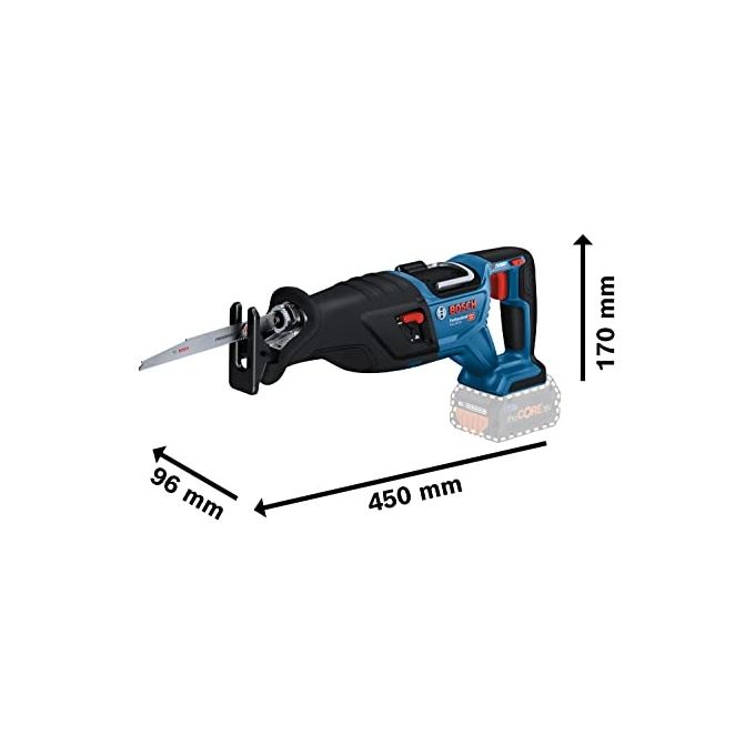 Bosch Professional 06016C0000 GSA 18V-28 Sega a Sciabola a Batteria 18 V Tecnologia BITURBO Brushless Senza Batteria e Caricabatteria colore Nero