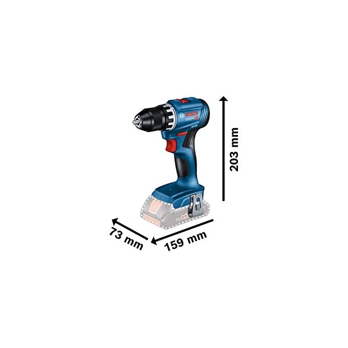 Bosch Professional 06019K3203 GSR 18V-45 Trapano Avvitatore a Batteria Motore Brushless 45 Nm 2 Batterie 2,0 Ah 1900 giri-min L-BOXX colore Nero