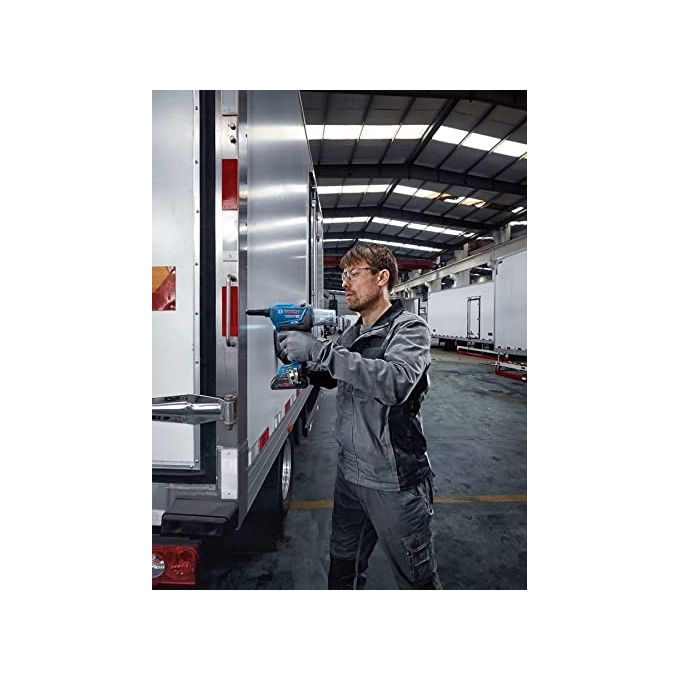 Bosch 0 601 9K5 001 GRG 18V-16 C Rivettatrice Elettrica a Batteria 18 V 4 Ah 16000 N Motore Brushless Bluetooth Integrato colore Nero Verde