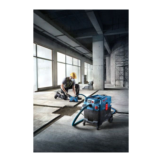 Bosch 06019M0020 GAS 400 A Professional Aspirapolvere a Cilindro Secco e Bagnato 40 L 1200 W Filtro 4 Ruote colore Blu