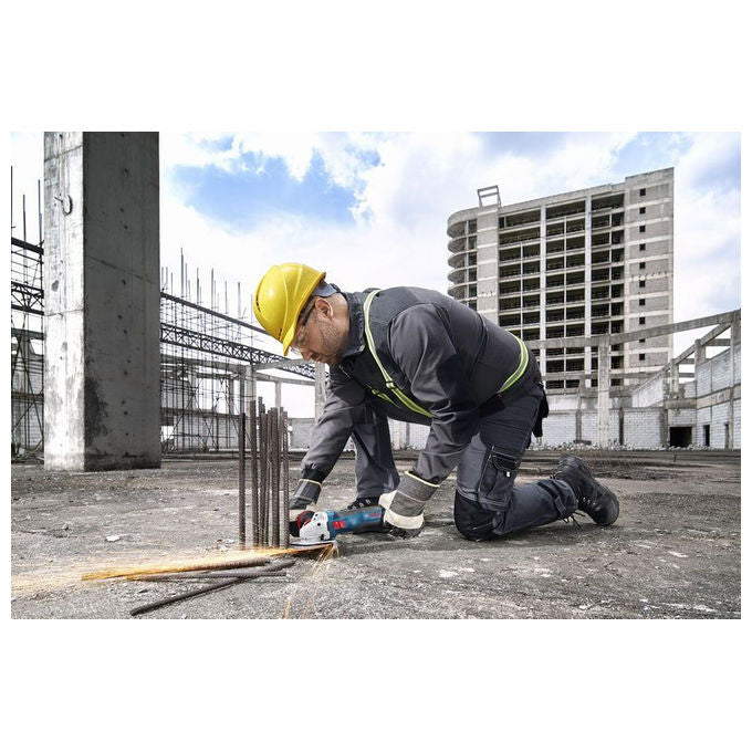 Bosch 06019N4102 GWS 18V-11 Smerigliatrice Angolare 125 mm Motore Brushless 8500 giri-min con Impugnatura Antivibrazioni e Protezione Inclusa colore Nero