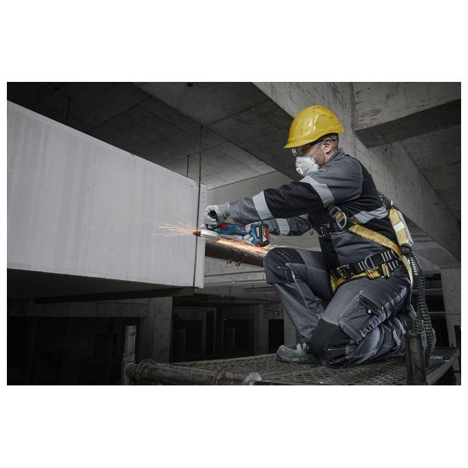 Bosch Professional smerigliatrice angolare GWS 18V-8, 125 mm, motore brushless, 800W, 18V, 2 batterie 4.0Ah, caricabatterie GAL 18V-40, valigetta L-BOXX
