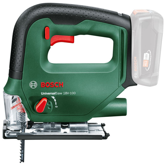 Bosch 0603011100 UniversalSaw 18V-100 Sega a Batteria 18 V profondita' taglio 100 mm colore Verde