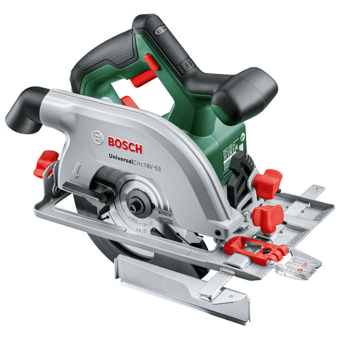 Bosch 06033B1400 Circ 18V-53 Sega Circolare Diametro Lama 16 cm Regime 4300 Giri-min Profondita' Taglio 5,3 cm Alimentazione Batteria 18 V Tecnologia Batteria Ioni di Litio colore Nero Verde