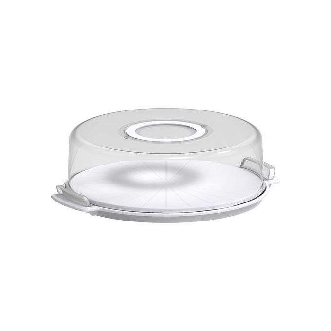 Guzzini Chef Line Porta Torta Bassa da Asporto diametro 33 cm BPA Free lavabile in lavastoviglie colore Bianco