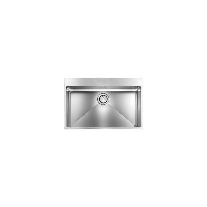 CM 072046.X1.01.2063 Lavello da incasso monovasca in acciaio inox AISI 304-18-10 con piletta Rondo' manuale installazione semifilo slim foro miscelatore 35 mm colore Inox vintage