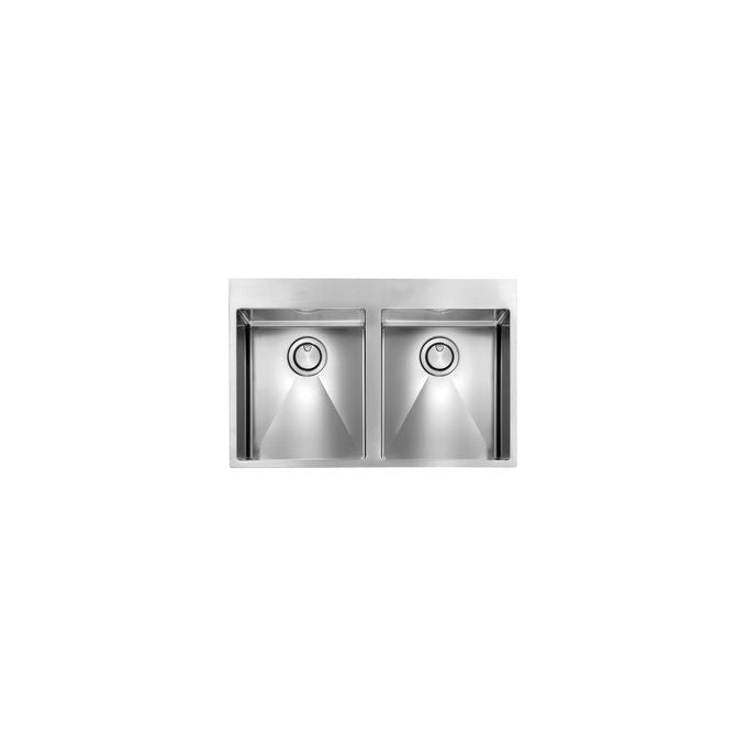 CM 072048XCSSP Lavello da Incasso 1 Vasca Monovasca Acciaio Inox AISI 304-18-10 Finitura Vintage Filoraggiato Mix (85x50x19 cm) colore Inox Vintage