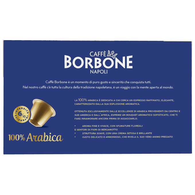 Caffe' Borbone, Respresso 100% Arabica, 90 Capsule Alluminio, Compatibili Nespresso