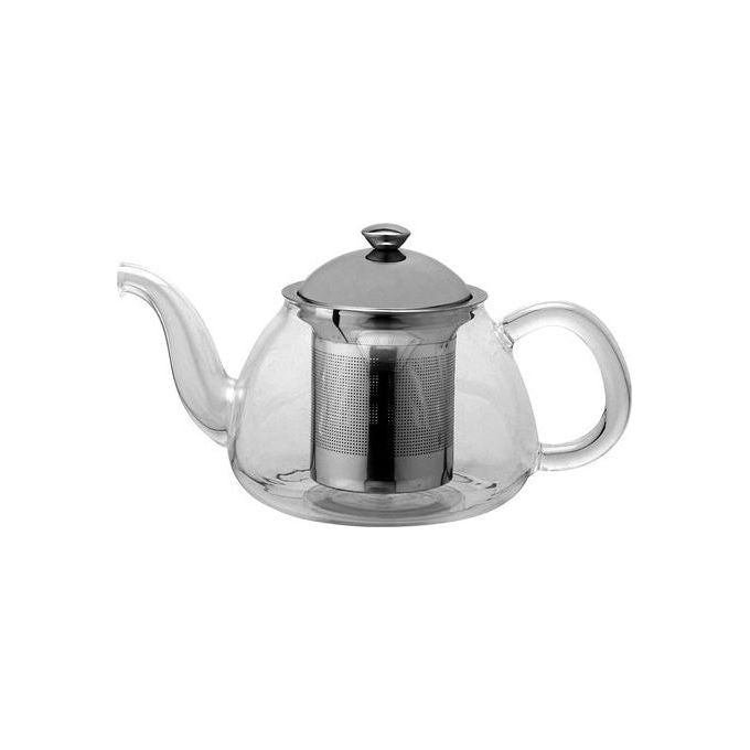 ILSA 07401000IVV Teiera 1 lt in Vetro Borosilicato con Filtro in Acciaio Inox 18-10 colore Trasparente