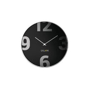 Explore Scientific RAC1002CM3000 Orologio da Parete Radiocontrollato Diametro 25 cm Movimento Silenzioso Tedesco in Metallo colore Black e Silver