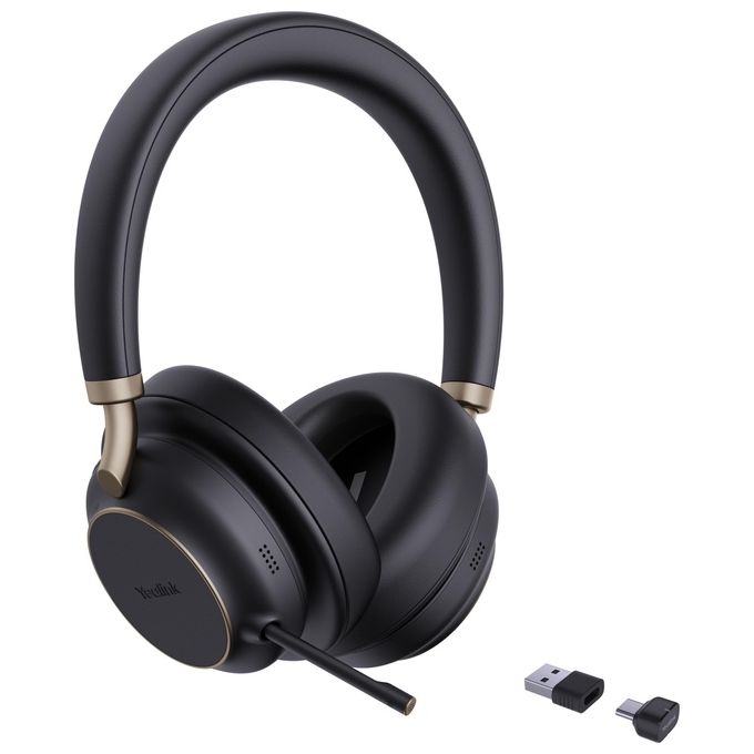 Yealink 1208707 BH76 Plus Teams Auricolare Wireless Bluetooth USB Type-C A Padiglione Musica e Chiamate 45 m 40 h Autonomia colore Nero