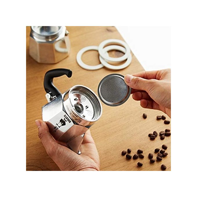 Bialetti 3 Guarnizioni e una piastrina per caffettiera moka 3-4 Tazze