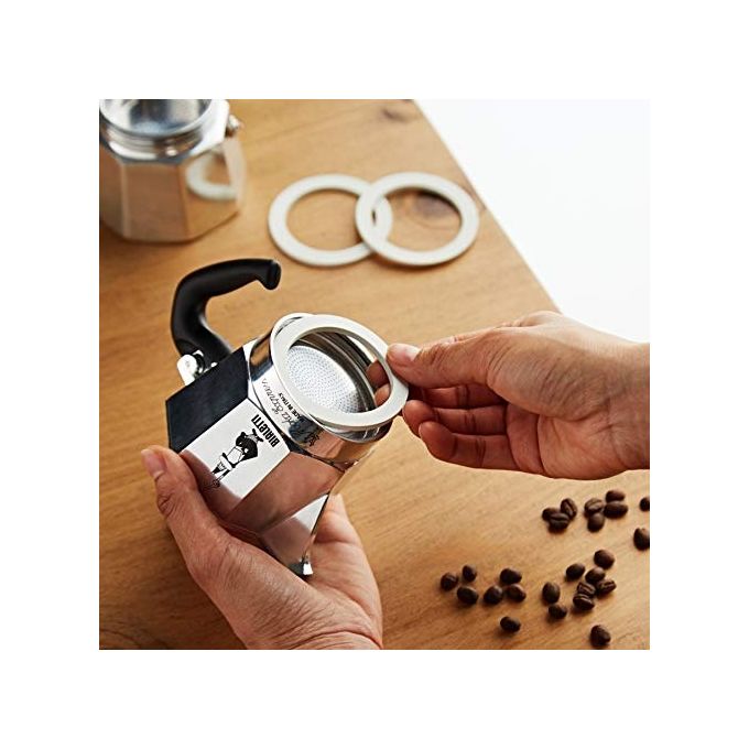 Bialetti 3 Guarnizioni e una piastrina per caffettiera moka 3-4 Tazze
