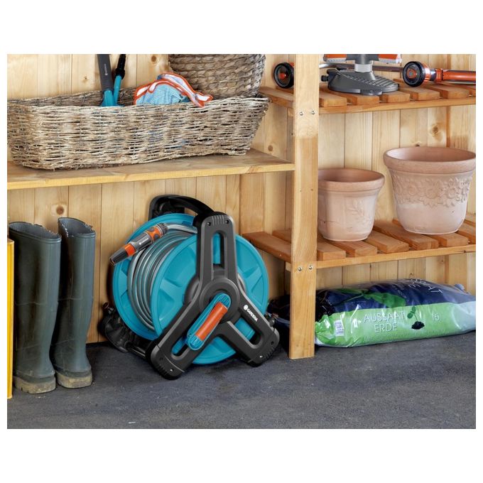 Gardena 08007-20 Classic Avvolgitubo Portatile capacita' 50 m tubo 13 mm 40 m tubo 15 mm 30 m tubo 19 mm