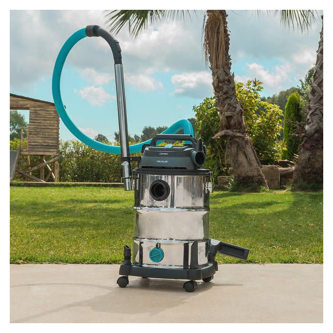 Cecotec 08115 Conga Rockstar Wet and Dry Steel Max Pro Aspiratore solidi e liquidi 30 L 1600 W 23 kPa Filtro HEPA colore Argento