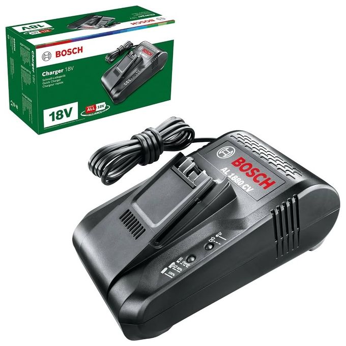 Bosch 1600A011TZ Caricabatteria rapido AL 1880 CV per batterie 14 4V e 18V Power for All tempo ricarica 35 min per 4 0 Ah colore Cartone