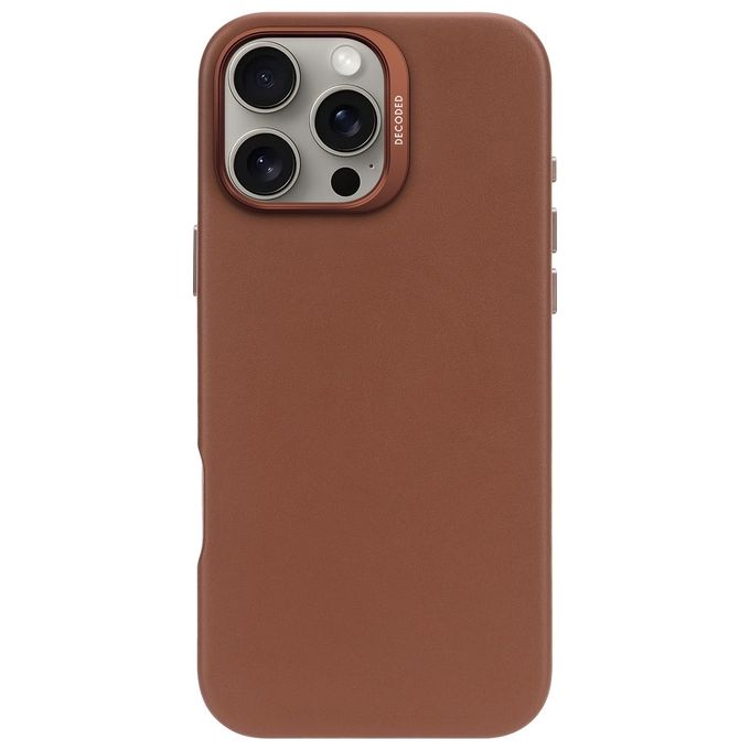 Decoded D25IPO16PMBC1TN Cover in pelle per iPhone 16 Pro Max con MagSafe design minimalista protezione completa 17,5 cm (6,9'') colore Marrone