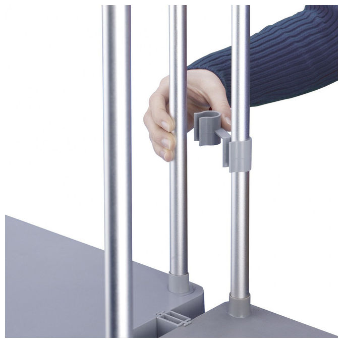 Hailo 0912-210 ProfiLine MSS XXXL Portasacchetto dell'immondizia autoportante con ruote 120 L colore Grigio