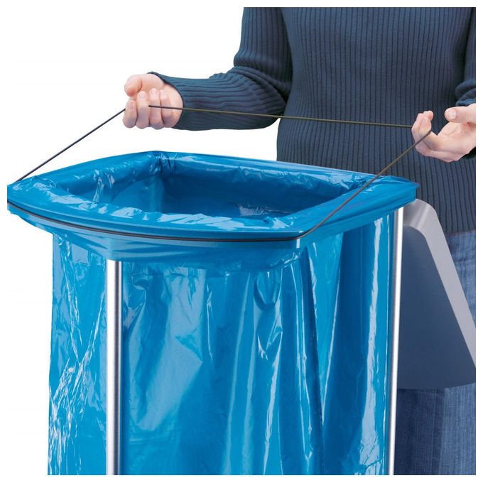 Hailo 0912-210 ProfiLine MSS XXXL Portasacchetto dell'immondizia autoportante con ruote 120 L colore Grigio