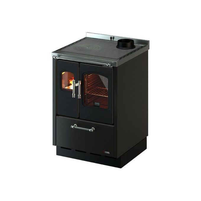 CADEL 7022222 SMART 60VS Cucina a legna 6.5 kW con forno (60x60x86 cm) colore Antracite