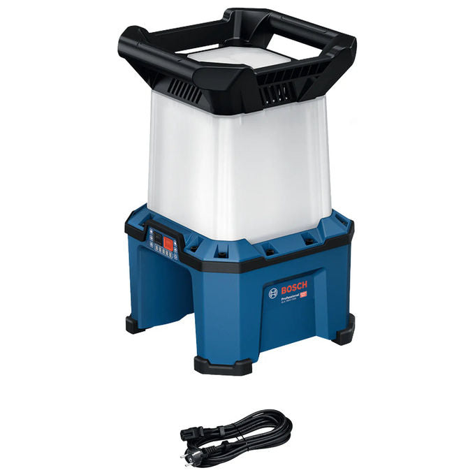 Bosch 4053423305159 GLA 18VH-7500 Professional Lampada da cantiere 7500 lumen alimentazione ibrida 3 livelli di luminosita' colore Nero