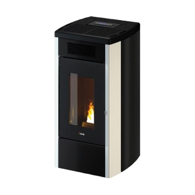 Cadel CADEL ATENA Plus 12 T2 Stufa a pellet 12 kW canalizzabile con WiFi integrato doppia canalizzazione (58x58x114 cm) colore Bianco