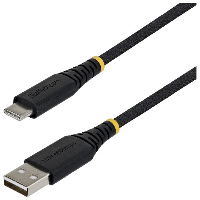 StarTech.com USB2AC2MBR Cavo di Ricarica USB A a USB C 2 m 3 A 15 W USB 2.0 Nylon Intrecciato colore Nero