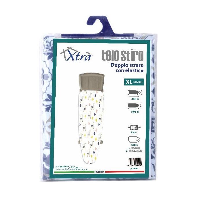 Xtra Telo Asse da Stiro 2 Strati Elasticizzato 124x46cm